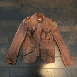 Woman’s 100% genuine leather bomber jacket